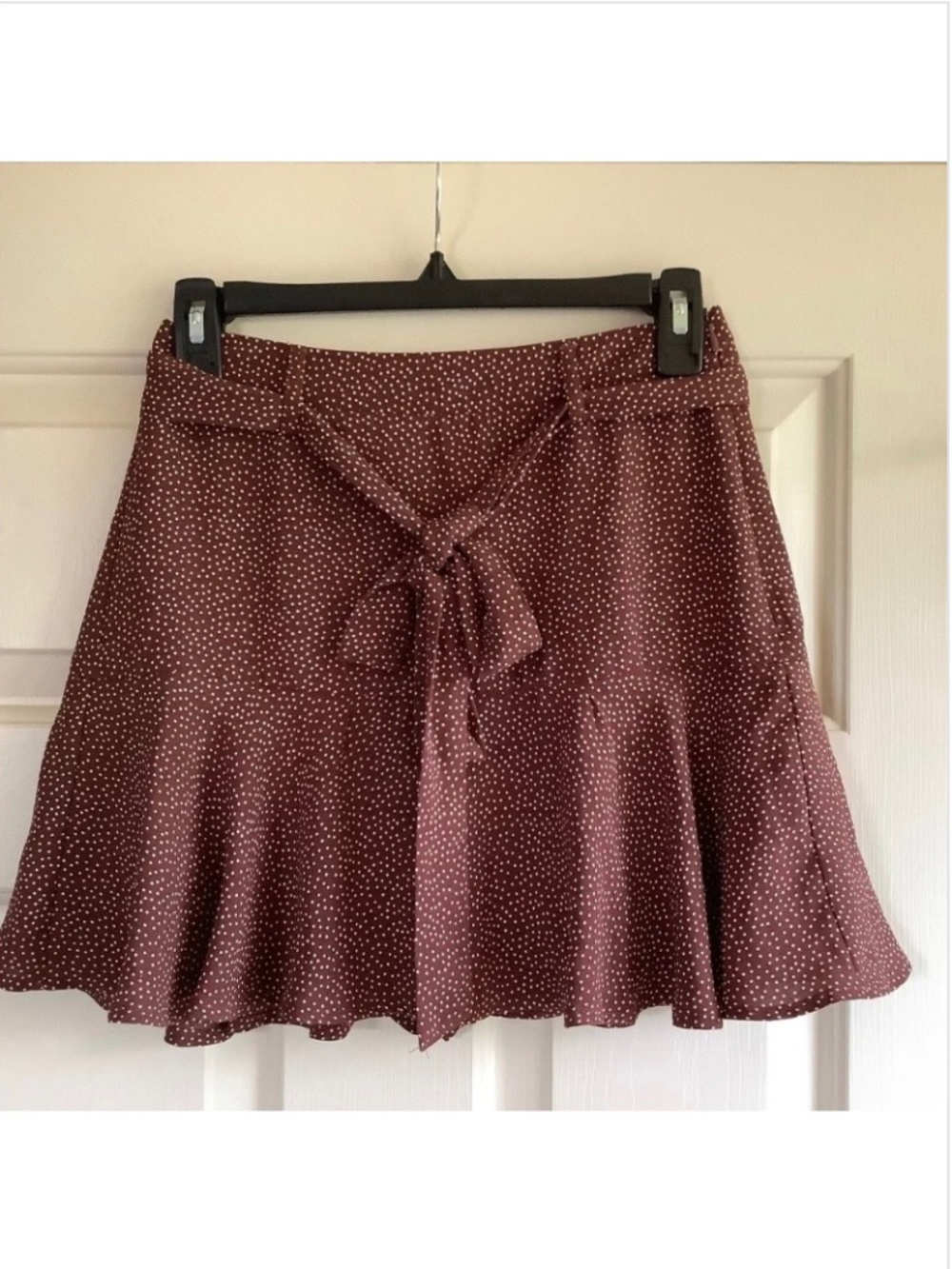 Stradivarius Polka Dot Skort Brown SZ S